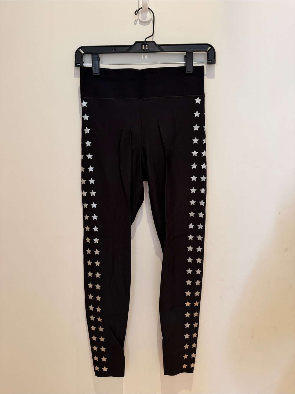 ultracor Black Leggings with Silver Star Side Print